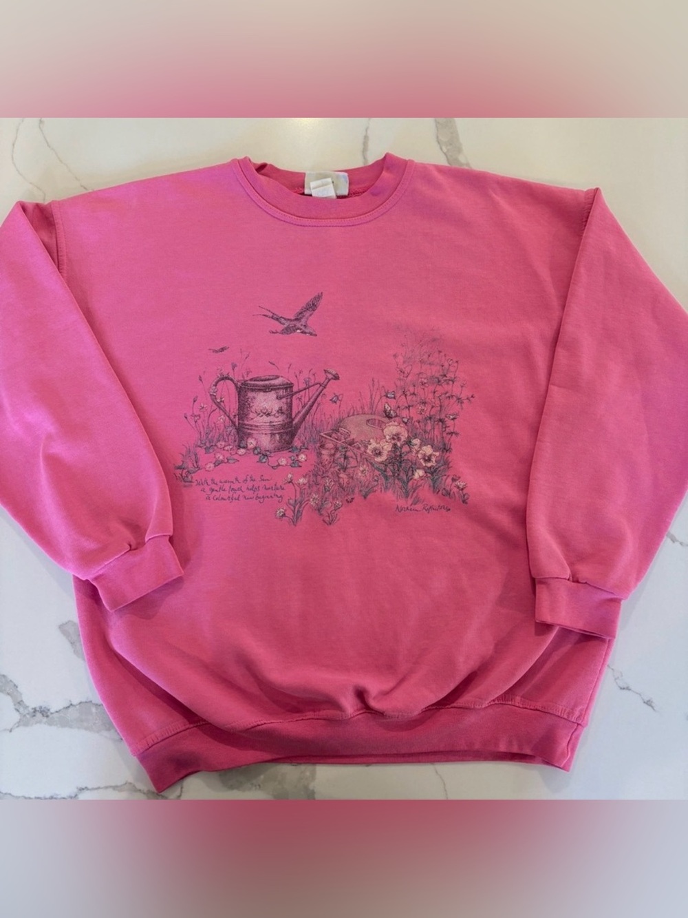 Vintage Northern Reflections Pink Garden Graphic Sweatshirt